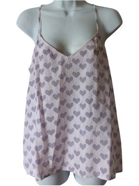 Equipment Heart Print Silk Cami Size S